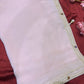 Glass Tisuue Baby Pink Designer Saree with Heavy Pearl & Ruby Work Blouse