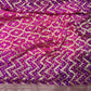 Purple Khaddi Georgette Bandhani Saree with Zari Weaving Mirror Work