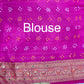 Rani Pink Khaddi Georgette Saree with Floral Weaving Mirror Work