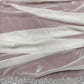 White Handwork Georgette Saree Premium Sequins & Cutdana Border
