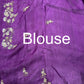 Purple Silk Handwork Saree Premium Floral Sequins Designer Saree