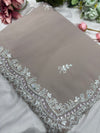 Handwork Georgette Saree Premium Sequins & Cutdana Border