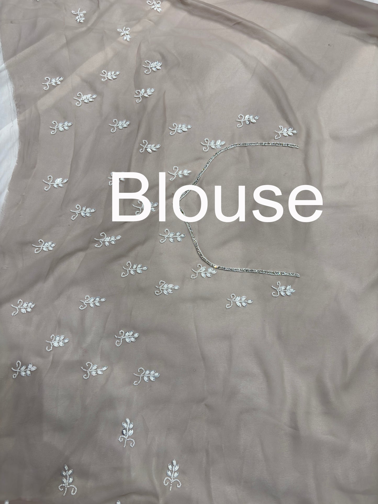 Handwork Georgette Saree Premium Sequins & Cutdana Border