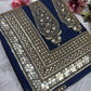 Silk Blue Sequins Work Designer Saree with Heavy Embroidered Border
