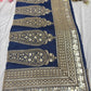 Silk Blue Sequins Work Designer Saree with Heavy Embroidered Border