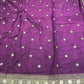 Silk Wine Heavy Sequins Work Designer Saree with Golden Embroidery