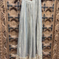 Silver Grey Gold Embroidered Designer Palazzo Set