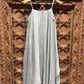 Silver Grey Embroidered Layered Ruffle Top & Palazzo Set