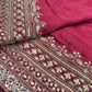 Silk Red Embroidered Designer Saree with Pearl & Sequin Border Work