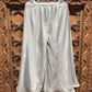 Silver Grey Embroidered Layered Ruffle Top & Palazzo Set