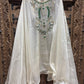 Ivory White Embroidered Cape Top & Palazzo Three-Piece Set