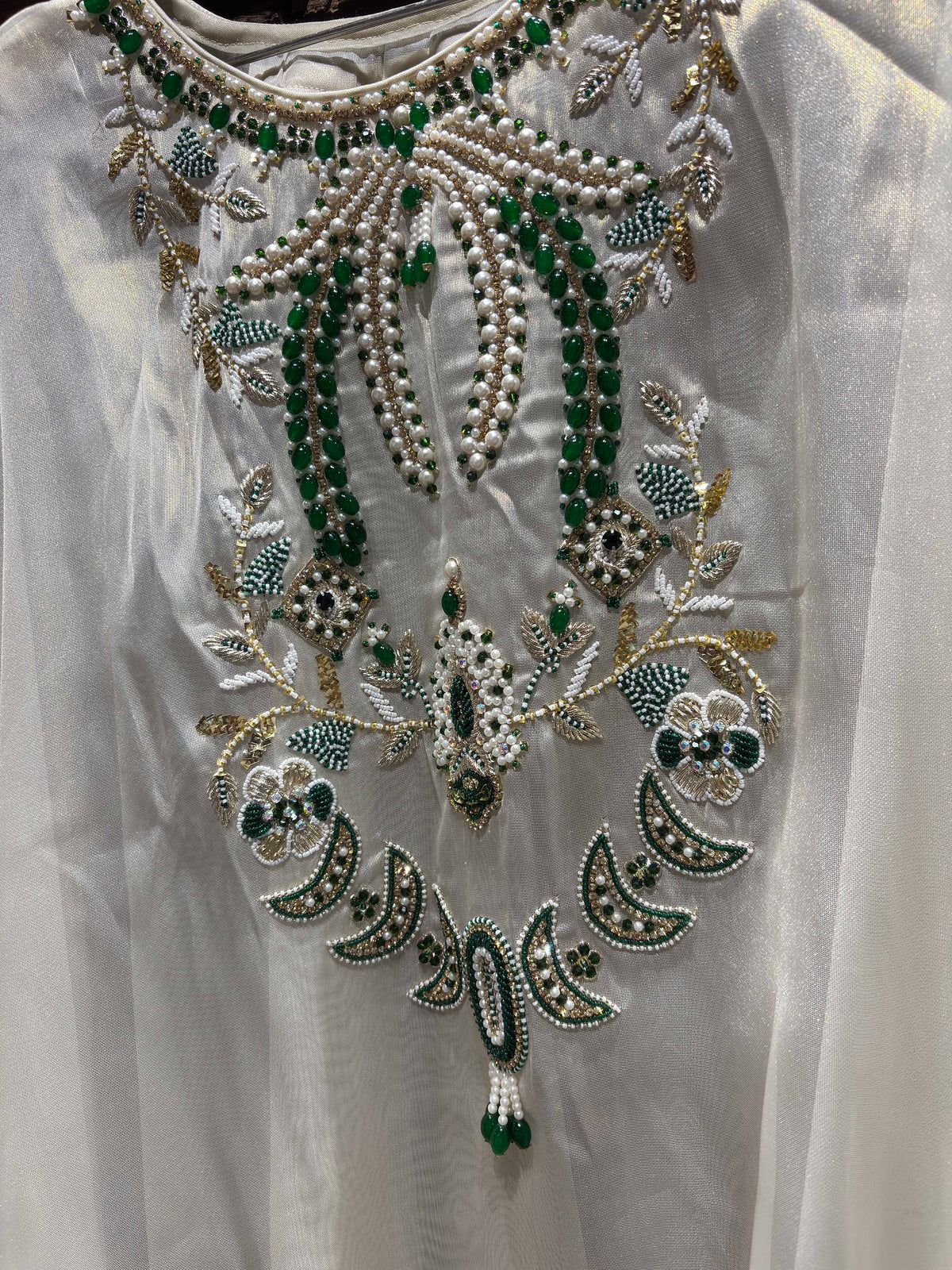 Ivory White Embroidered Cape Top & Palazzo Three-Piece Set