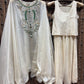 Ivory White Embroidered Cape Top & Palazzo Three-Piece Set