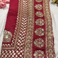 Silk Maroon Sequins Work Designer Saree with Heavy Embroidered Border