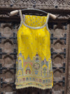 Mustard Yellow Embroidered Kurti & Sharara Set for Women