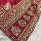 Silk Maroon Sequins Work Designer Saree with Heavy Embroidered Border