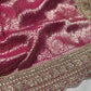 Rani Pink Banarasi Sarees Golden zari Weaving With Handwork Border