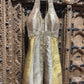 Silver & Gold Embroidered Halter Neck Top & Flared Palazzo Set for Women