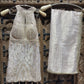 Champagne Gold Embroidered Halter Neck Top with Shimmer Palazzo Set for Women