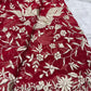 Luxury Red Saree with Kashmiri-Inspired White Thread Work