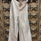Champagne Gold Embroidered Halter Neck Top with Shimmer Palazzo Set for Women