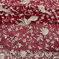 Luxury Red Saree with Kashmiri-Inspired White Thread Work