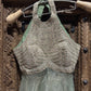 Halter Neck Layered Top with Shimmer Palazzo Set for Women