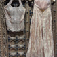 Blush Pink Floral Embroidered Sleeveless Top with Shimmer Palazzo Set for Women