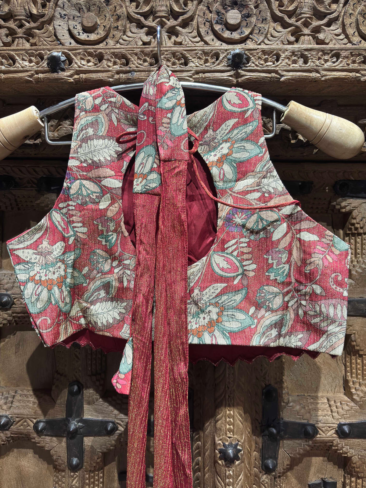 Rose Pink Floral Embroidered Crop Top with Shimmer Palazzo and Dupatta Set for Women