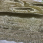 Luxury Green Saree with Floral Weaving & Pearl Embroidered Border