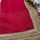 Rani Tissue Saree with Heavy Zari Embroidered Border