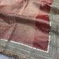 Saree with Handcrafted Elephant Motif Embroidery & Sequined Border