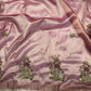 Handcrafted Nandi Motif Designer Saree with Zari Border & Sequin Work