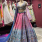 Multicolor Designer Lehenga with Blue Dupatta and Embroidered Blouse