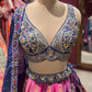 Multicolor Designer Lehenga with Blue Dupatta and Embroidered Blouse