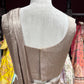 Gold Shimmer Drape Saree with Hand-Embellished Designer Blouse