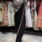 Classic Black Designer Saree with Hand-Embellished Sequin Blouse