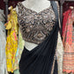 Classic Black Designer Saree with Hand-Embellished Sequin Blouse