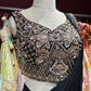 Classic Black Designer Saree with Hand-Embellished Sequin Blouse