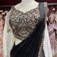 Classic Black Designer Saree with Hand-Embellished Sequin Blouse