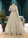 Embroidered Lehenga with Sequin Adornments & Sheer Dupatta
