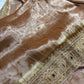 Premium Brown Silk Saree with Heavy Pearl & Stone Embroidered Border