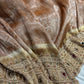 Premium Brown Silk Saree with Heavy Pearl & Stone Embroidered Border