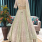 Embroidered Lehenga with Sequin Adornments & Sheer Dupatta
