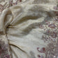 Elegant Ivory Silk Saree with Peacock & Floral Hand Embroidery