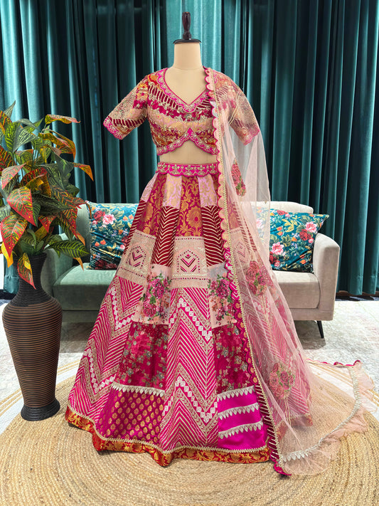 Grand Lehenga with Intricate Embroidery and Regal Silhouette