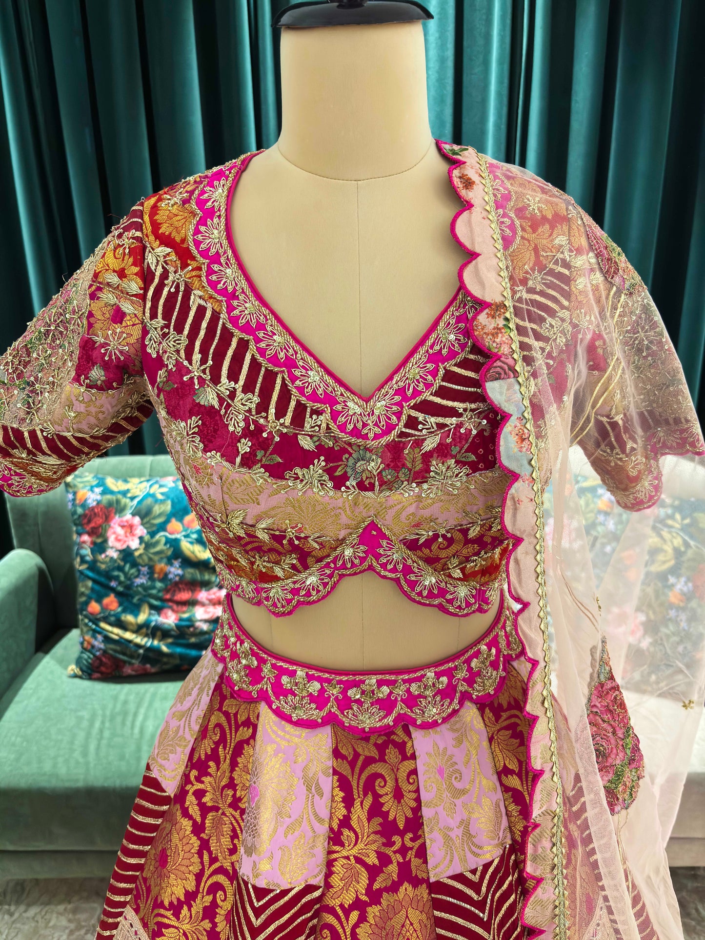 Grand Lehenga with Intricate Embroidery and Regal Silhouette