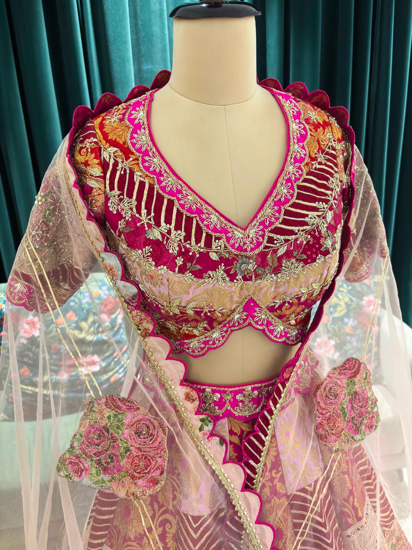 Grand Lehenga with Intricate Embroidery and Regal Silhouette