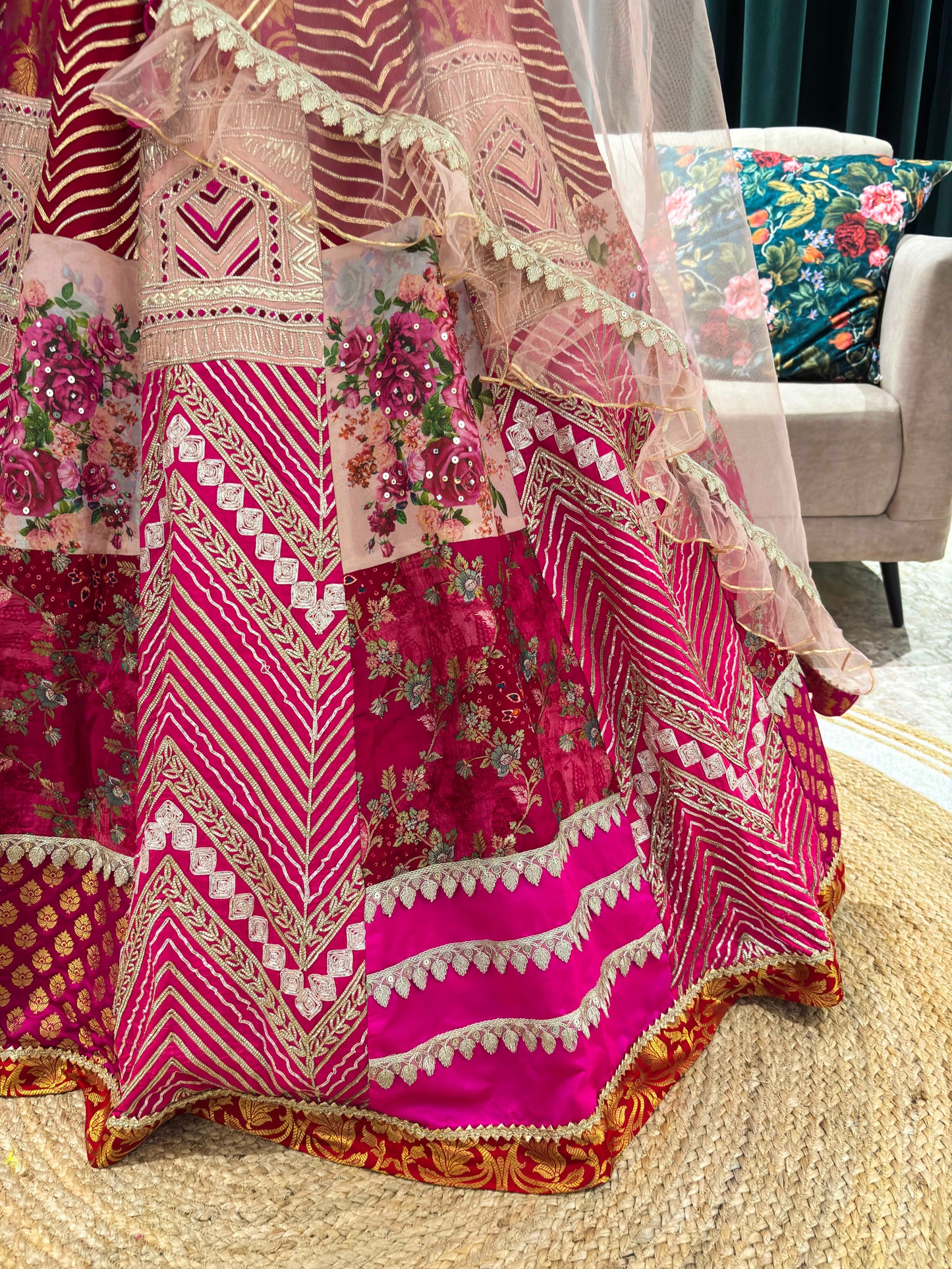 Grand Lehenga with Intricate Embroidery and Regal Silhouette