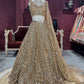 Luxury Champagne Gold Lehenga with Heavy Sequin Embroidery